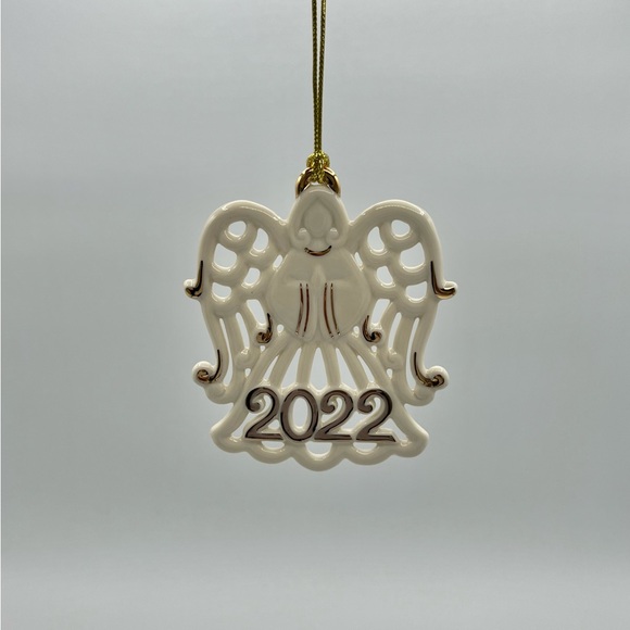 NEW Lenox Pierced Angel 2022 Porcelain Ornament Annual Christmas Holiday 4” - Picture 2 of 4